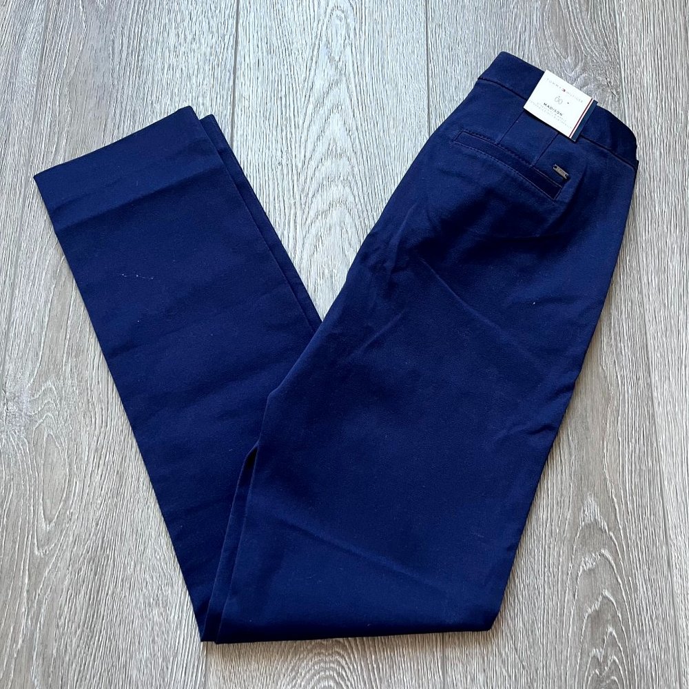 NWT Tommy Hilfiger Madison Strectch Slim Ankle Navy Pants size 00